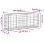 Preview: Gartenbank aus Gabionen 103x31,5x42 cm Massivholz Douglasie
