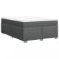 Preview: Boxspringbett mit Matratze Dunkelgrau 140x190 cm Stoff