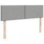 Preview: Boxspringbett mit Matratze Hellgrau 140x190 cm Stoff