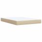 Preview: Boxspringbett mit Matratze Creme 140x190 cm Stoff