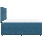 Preview: Boxspringbett mit Matratze Blau 140x190 cm Samt