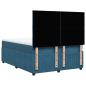 Preview: Boxspringbett mit Matratze Blau 140x190 cm Samt