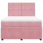 Preview: Boxspringbett mit Matratze Rosa 140x190 cm Samt