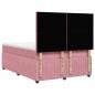 Preview: Boxspringbett mit Matratze Rosa 140x190 cm Samt