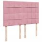 Preview: Boxspringbett mit Matratze Rosa 140x190 cm Samt