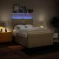 Preview: Boxspringbett mit Matratze Creme 140x190 cm Stoff