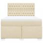 Preview: Boxspringbett mit Matratze Creme 140x190 cm Stoff