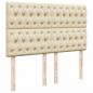Preview: Boxspringbett mit Matratze Creme 140x190 cm Stoff