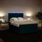 Preview: Boxspringbett mit Matratze Blau 140x190 cm Samt