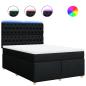 Preview: Boxspringbett mit Matratze Schwarz 140x190 cm Stoff