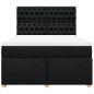 Preview: Boxspringbett mit Matratze Schwarz 140x190 cm Stoff