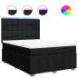 Preview: Boxspringbett mit Matratze Schwarz 140x190 cm Stoff