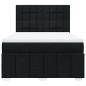Preview: Boxspringbett mit Matratze Schwarz 140x190 cm Stoff