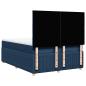 Preview: Boxspringbett mit Matratze Blau 140x190 cm Stoff