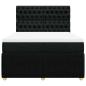 Preview: Boxspringbett mit Matratze Schwarz 140x190 cm Stoff