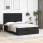 Preview: Ottoman-Bett mit Matratze Schwarz 140x190 cm Kunstleder