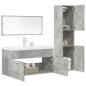 Preview: 4-tlg. Badmöbel-Set Betongrau Holzwerkstoff