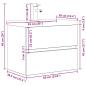 Preview: 2-tlg. Badmöbel-Set Betongrau Holzwerkstoff