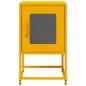 Preview: Nachttisch Senfgelb 36x39x60,5 cm Kaltgewalzter Stahl