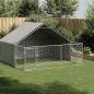 Preview: ARDEBO.de - Outdoor-Hundezwinger mit Auslauf 3x3x1,9 m Verzinkter Stahl