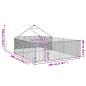 Preview: Outdoor-Hundezwinger mit Auslauf 6x3x1,9 m Verzinkter Stahl