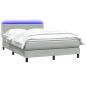 Preview: Boxspringbett mit Matratze Hellgrau 140x210 cm Samt