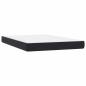 Preview: ARDEBO.de - Boxspringbett mit Matratze Schwarz 160x210 cm Samt