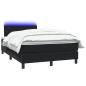 Preview: ARDEBO.de - Boxspringbett mit Matratze Schwarz 120x220 cm Samt