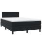 Preview: Boxspringbett mit Matratze Schwarz 120x220 cm Samt