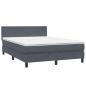 Preview: Boxspringbett mit Matratze Dunkelgrau 140x220 cm Samt