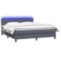 Preview: Boxspringbett mit Matratze Dunkelgrau 180x210 cm Samt