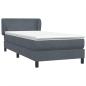 Preview: Boxspringbett mit Matratze Dunkelgrau 80x220 cm Samt