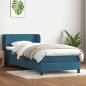 Preview: Boxspringbett mit Matratze Dunkelblau 90x220 cm Samt
