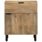 Preview: Nachttisch Braun 50x33x60 cm Massivholz Mango