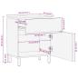 Preview: Nachttisch Braun 50x33x60 cm Massivholz Mango