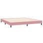 Preview: ARDEBO.de - Bettgestell ohne Matratze Rosa 200x210 cm Samt