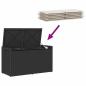 Preview: Outdoor-Sitzbank mit Stauraum und Kissen Schwarz 100 cm