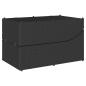Preview: Klappliege mit Auflage und Stauraum Schwarz Poly-Rattan