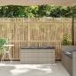 Preview: Gartenbank mit Kissen Hellgrau 110x40x44 cm Poly Rattan