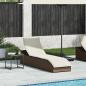 Preview: Klappliege mit Auflage und Stauraum Braun Poly-Rattan