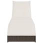 Preview: Klappliege mit Auflage und Stauraum Braun Poly-Rattan