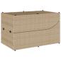 Preview: Klappliege mit Auflage und Stauraum Beige Poly-Rattan