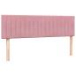 Preview: Boxspringbett mit Matratze Rosa 160x210 cm Samt