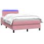 Preview: Boxspringbett mit Matratze Rosa 120x220 cm Samt