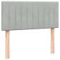 Preview: ARDEBO.de - Boxspringbett mit Matratze Hellgrau 90x220 cm Samt