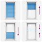 Preview: Plissee Blau 80x100 cm Stoffbreite 79,4 cm Polyester