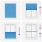 Preview: Plissee Blau 105x100 cm Stoffbreite 104,4 cm Polyester