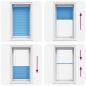 Preview: Plissee Blau 80x150 cm Stoffbreite 79,4 cm Polyester