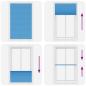 Preview: Plissee Blau 115x200 cm Stoffbreite 114,4 cm Polyester