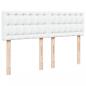 Preview: Boxspringbett mit Matratze Weiß 140x190 cm Kunstleder